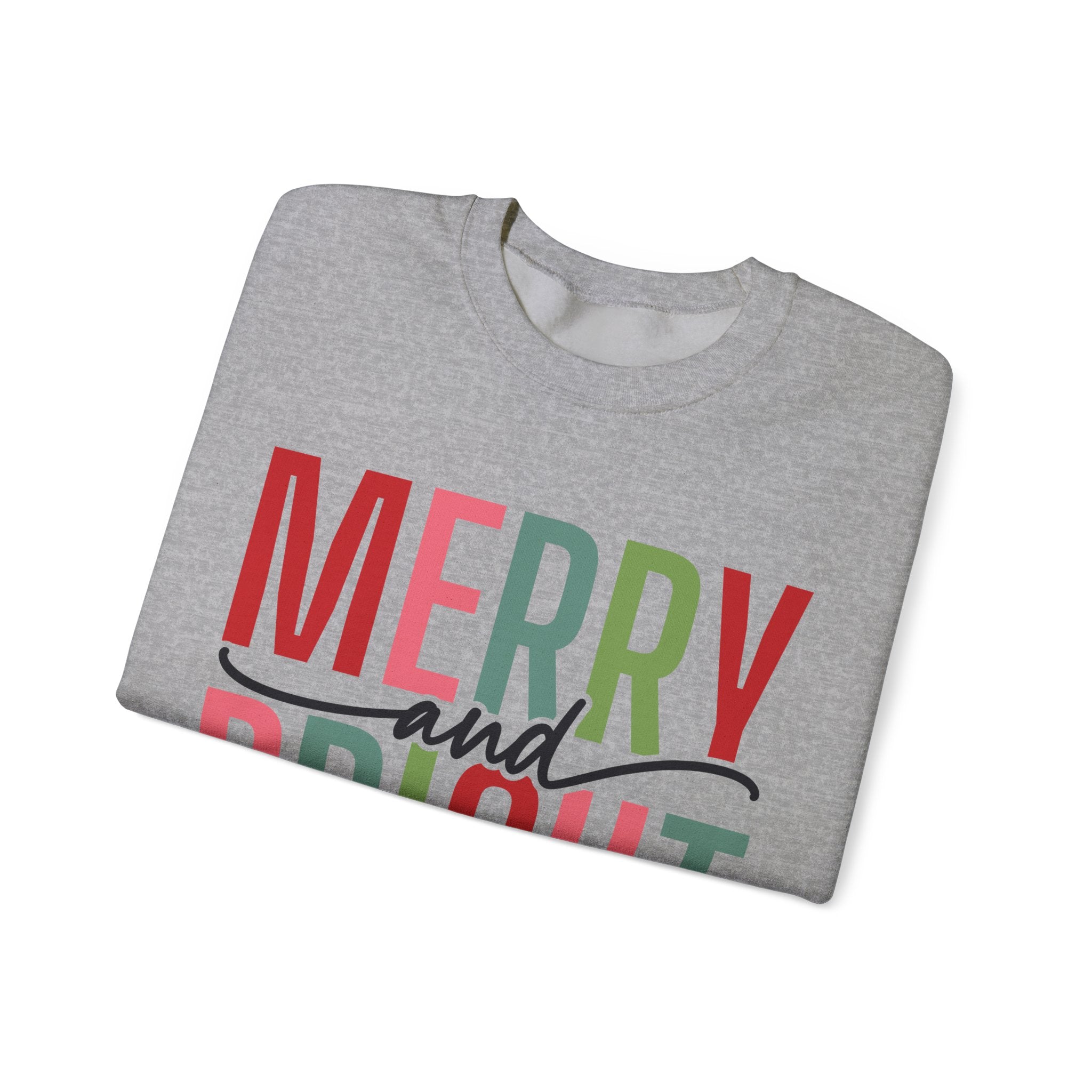 Merry and Bright Christmas Sweatshirt for Women | Christmas Holiday Crewneck Sweatshirt