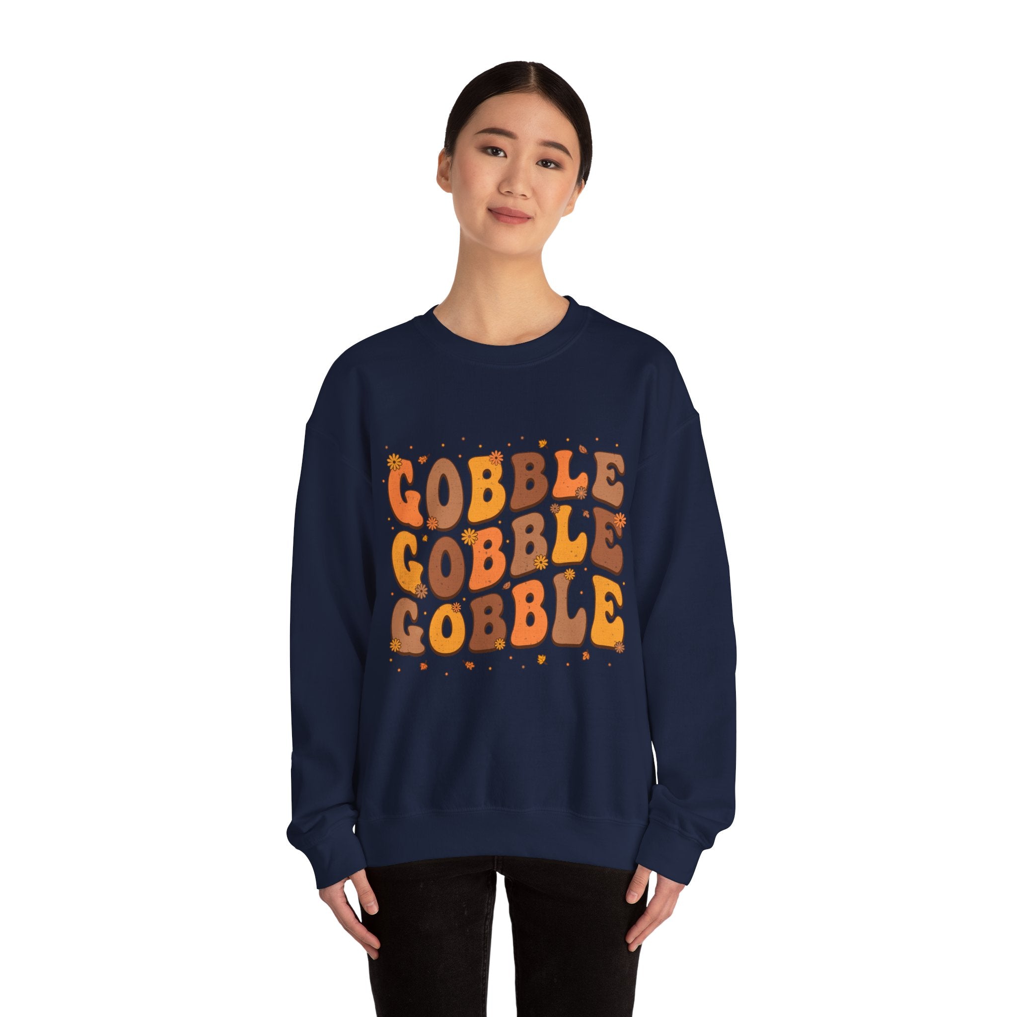 Gobble Gobble Gobble Retro Thanksgiving Sweatshirt