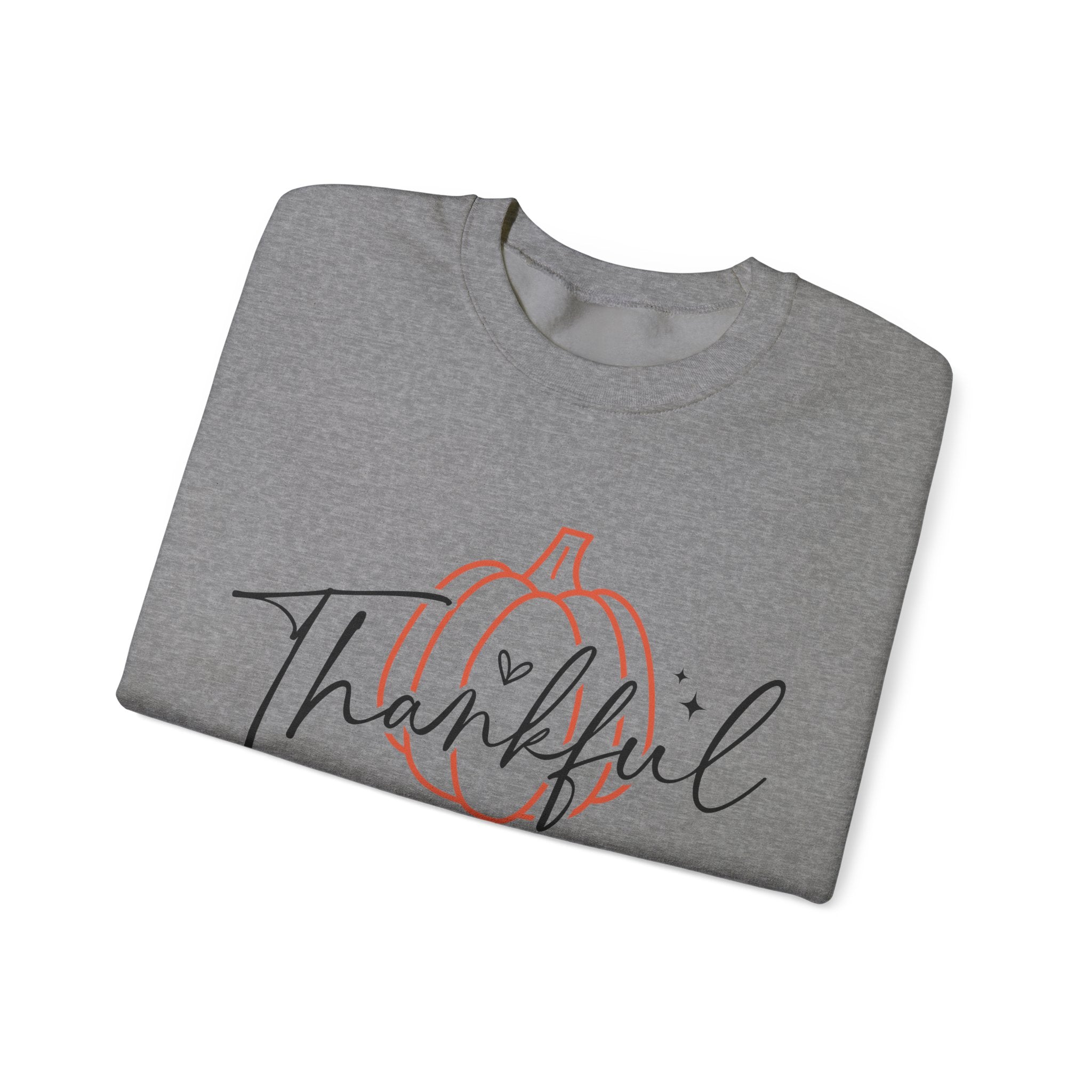 Thankful Pumpkin Womens Thanksgiving Sweatshirt
