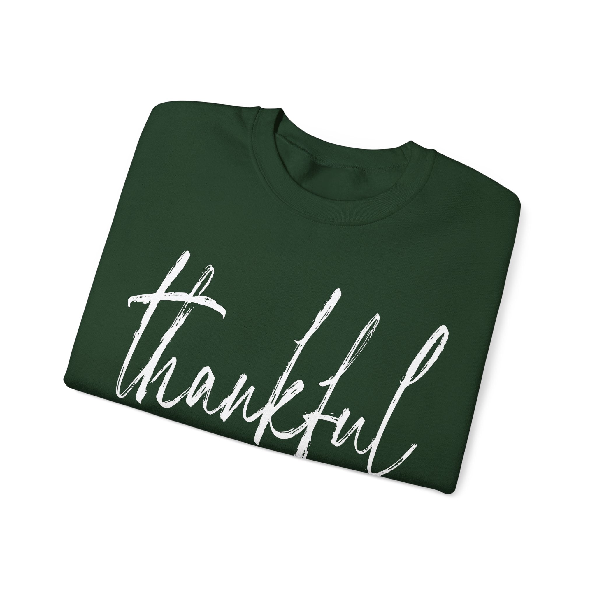 Thankful Always Thanksgiving Crewneck Womens Sweatshirt