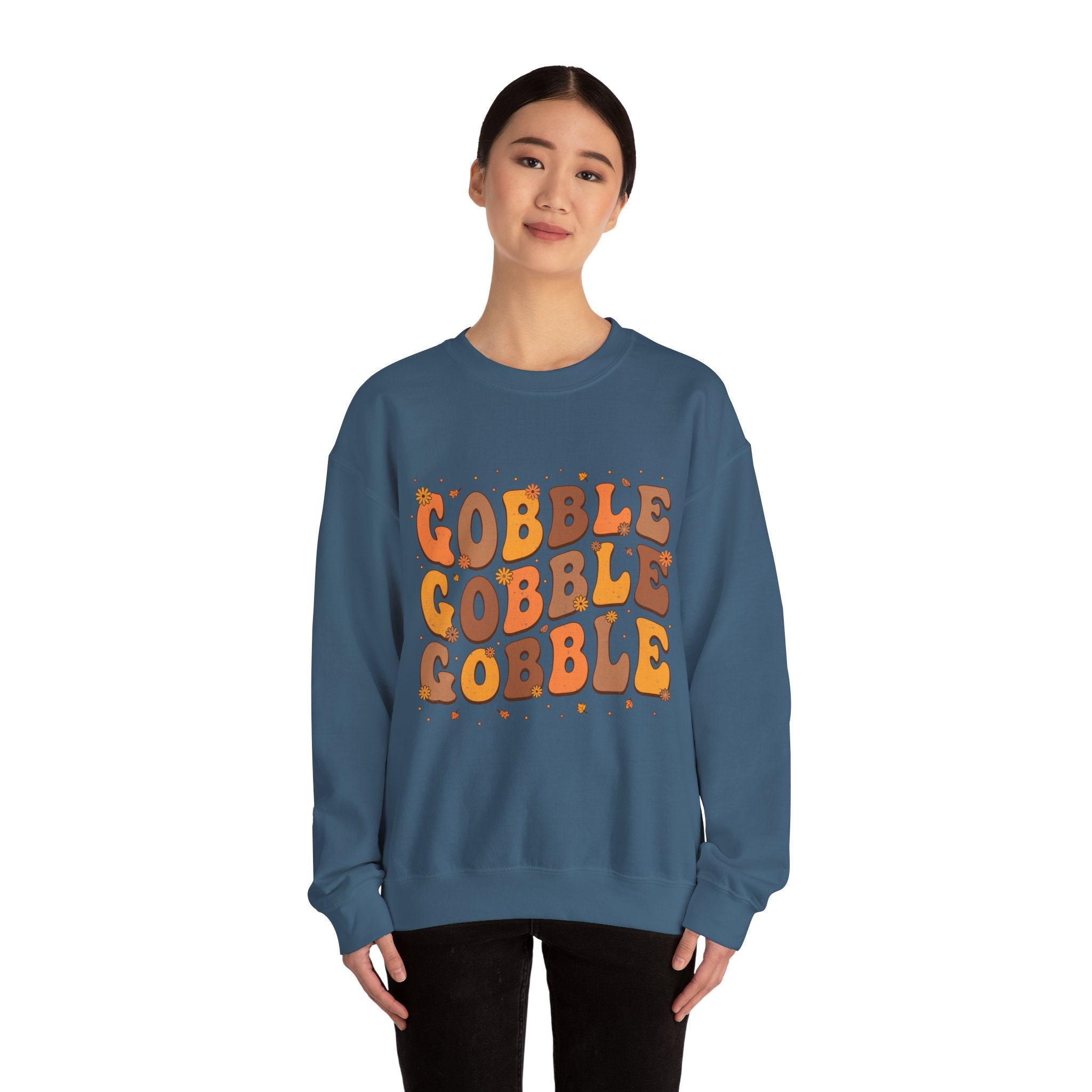 Gobble Gobble Gobble Retro Thanksgiving Sweatshirt