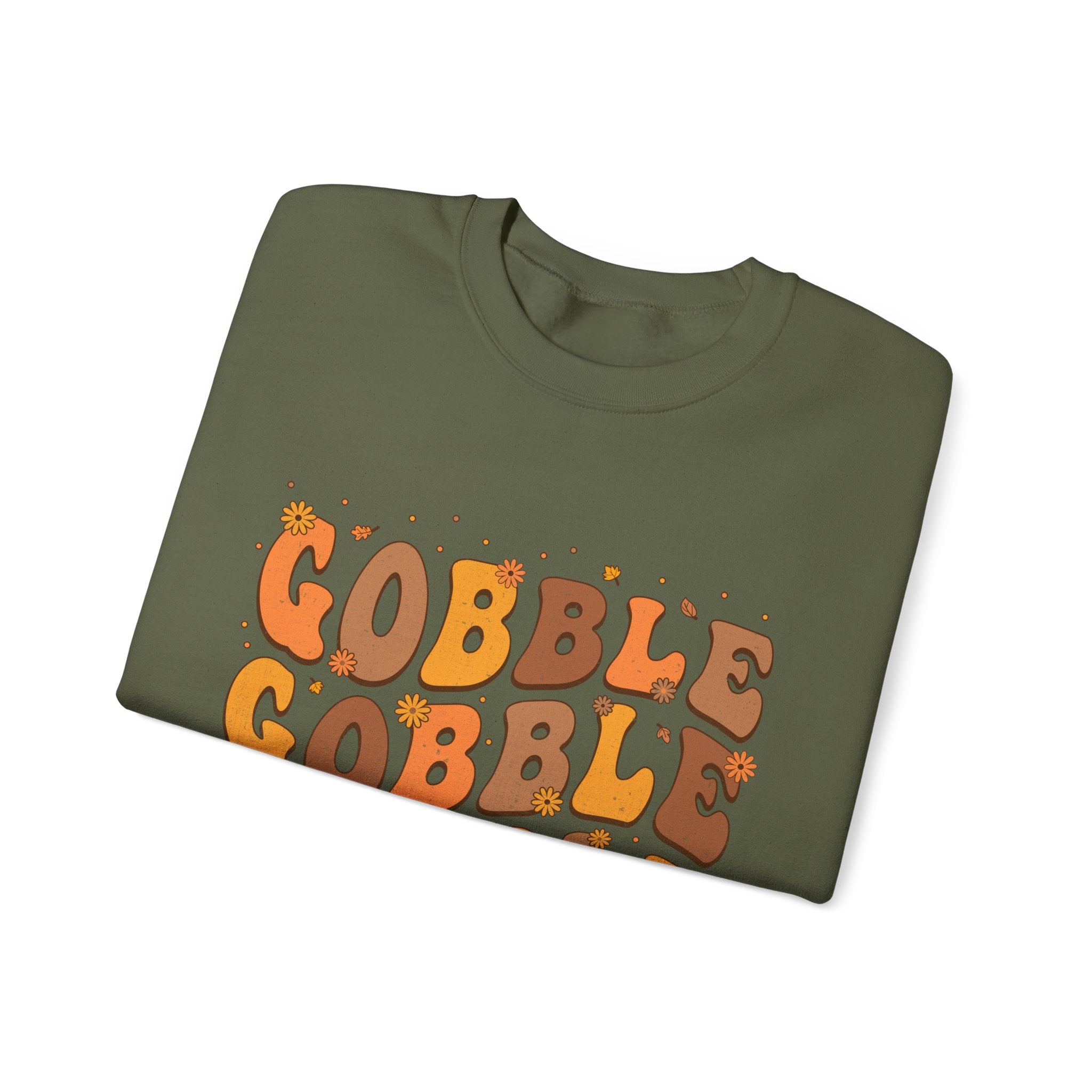 Gobble Gobble Gobble Retro Thanksgiving Sweatshirt