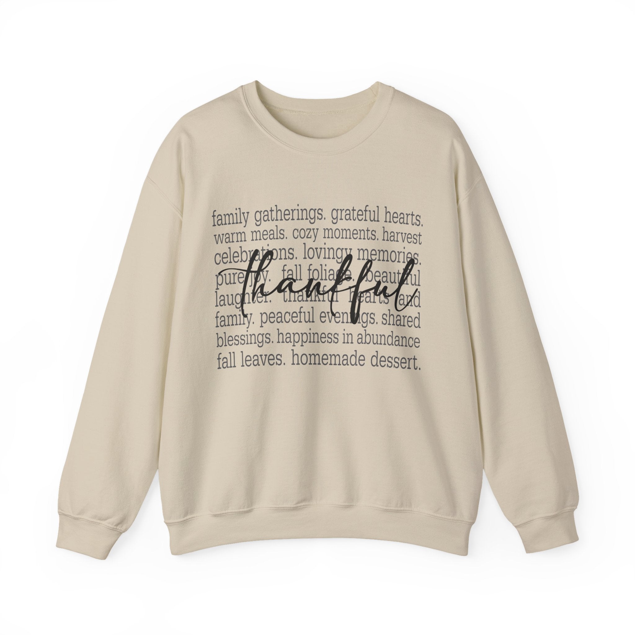 Thankful Gratitude Thanksgiving Womens Sweatshirt