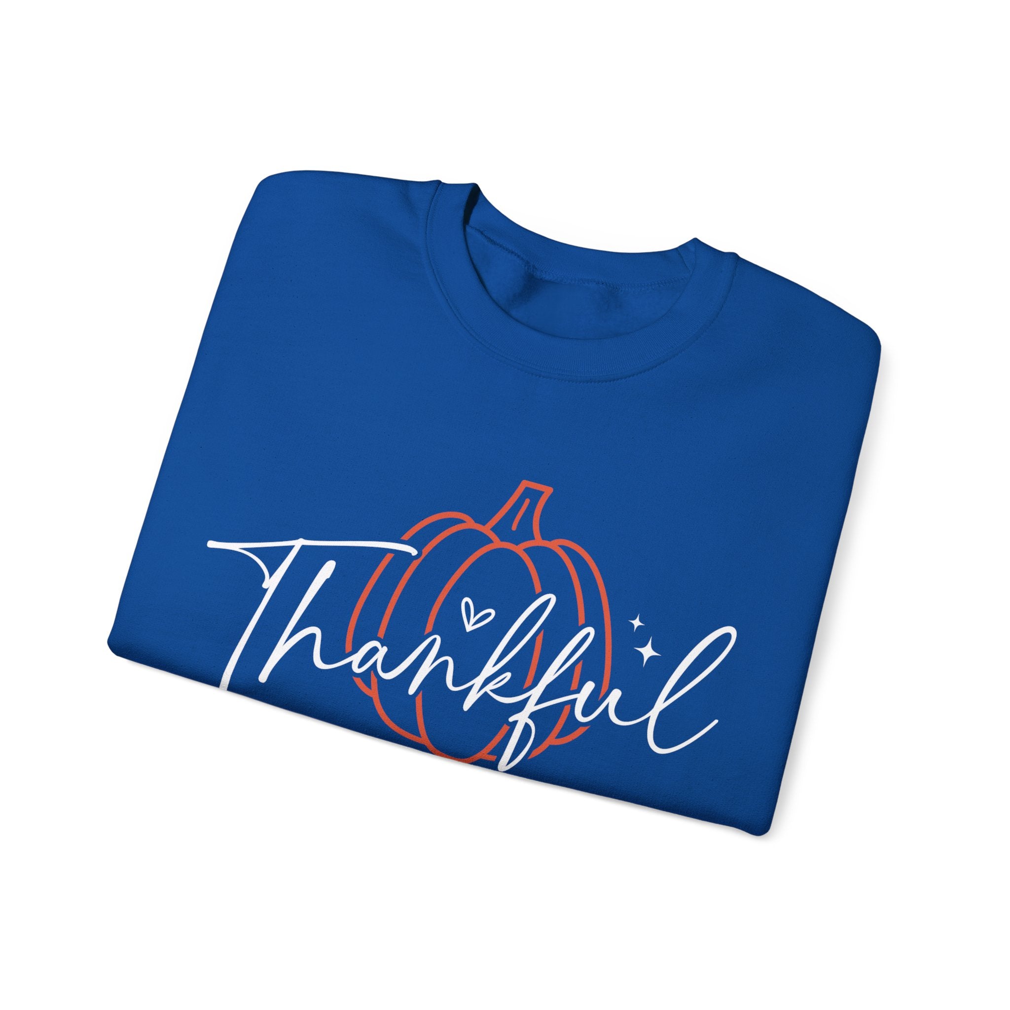 Thankful Pumpkin Womens Thanksgiving Sweatshirt