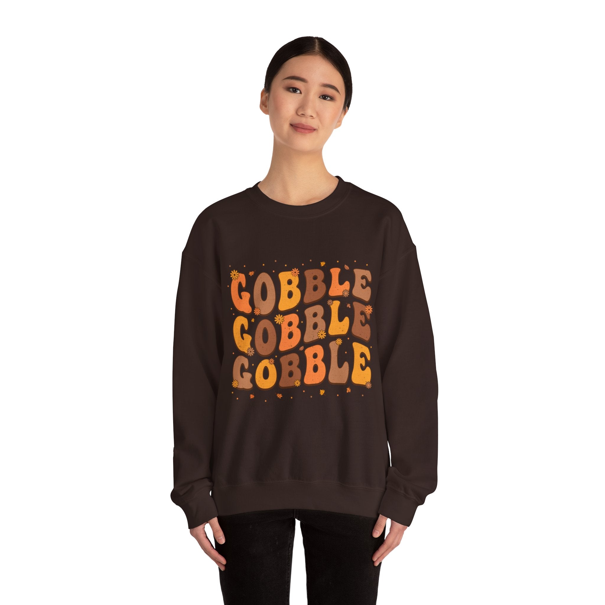 Gobble Gobble Gobble Retro Thanksgiving Sweatshirt