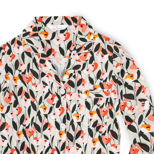 Floral Elegance - Gray Pink