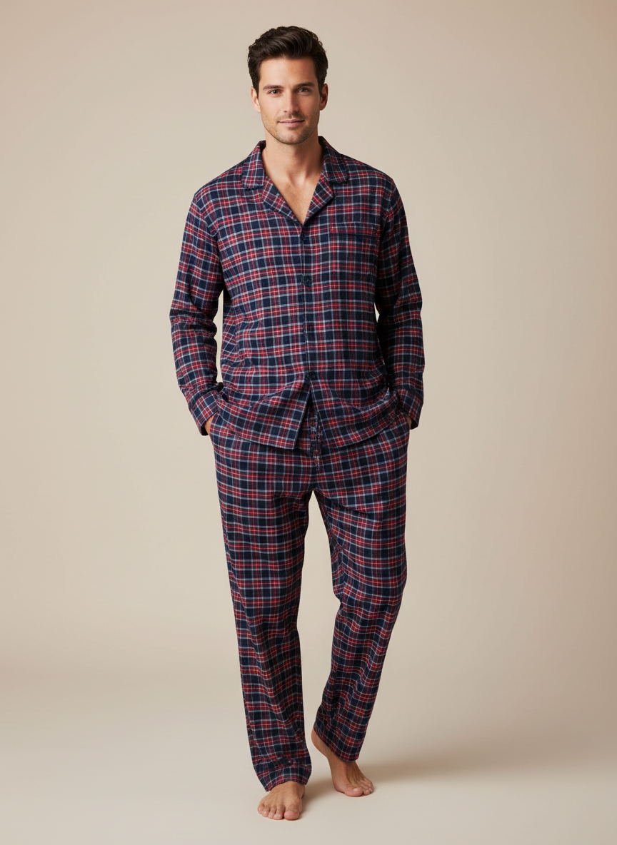 Plaid Navy Red Green