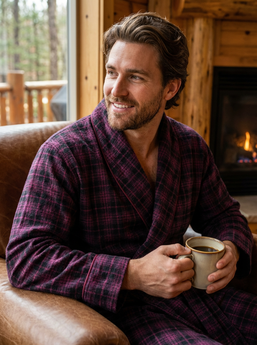 Black/Burgundy Plaid