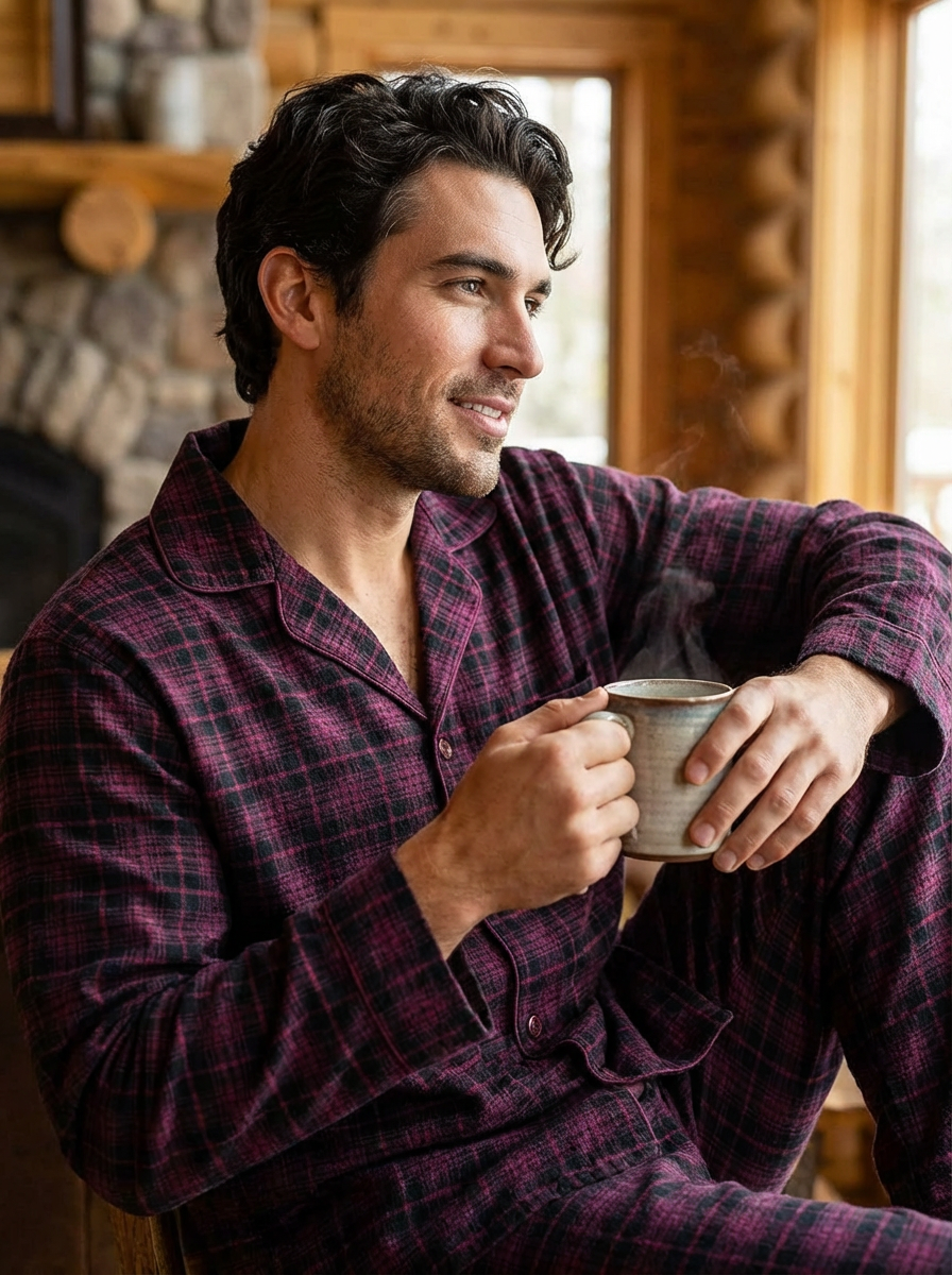 Plaid Burgundy-Black