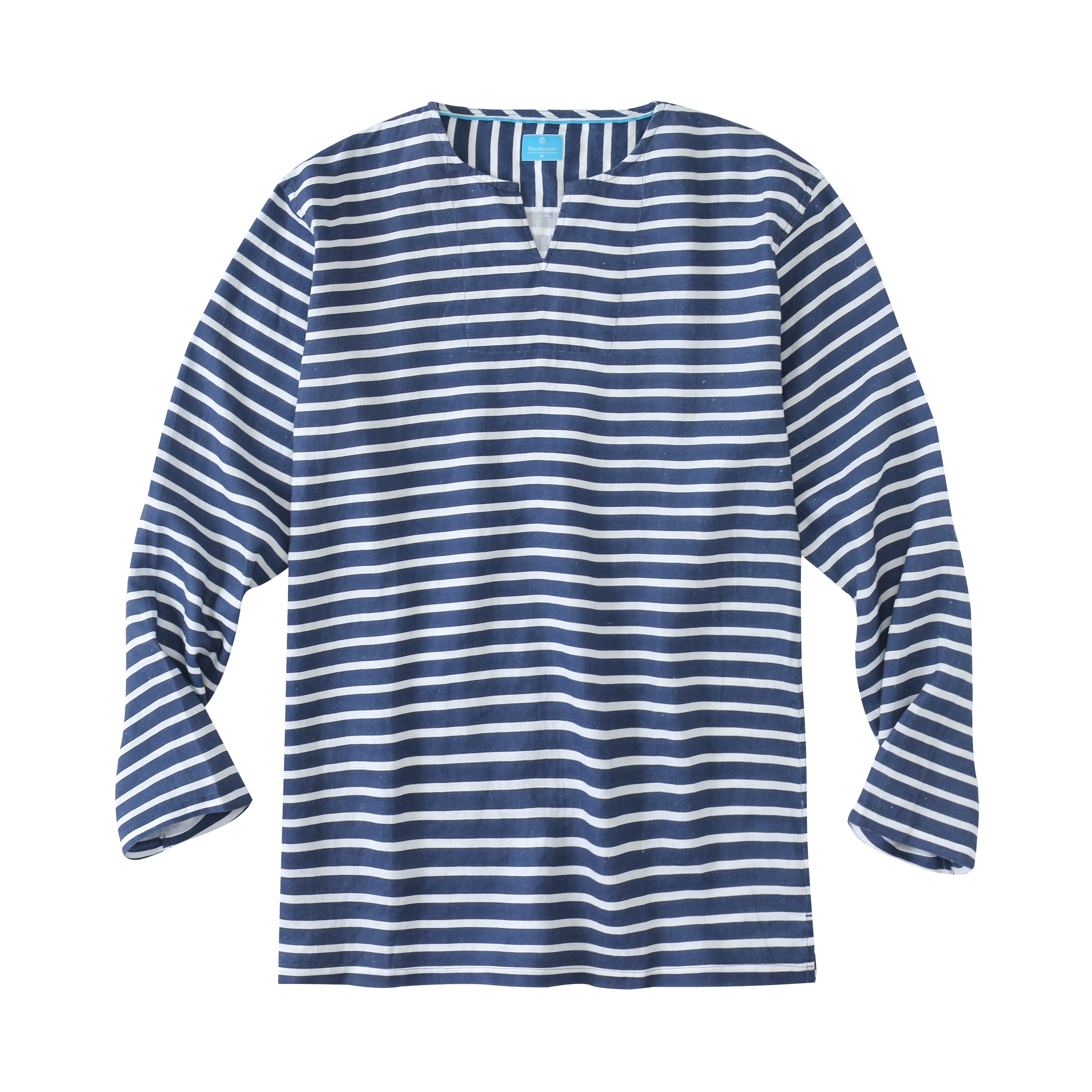 Men's 100% Linen V-Neck Pullover Shirt