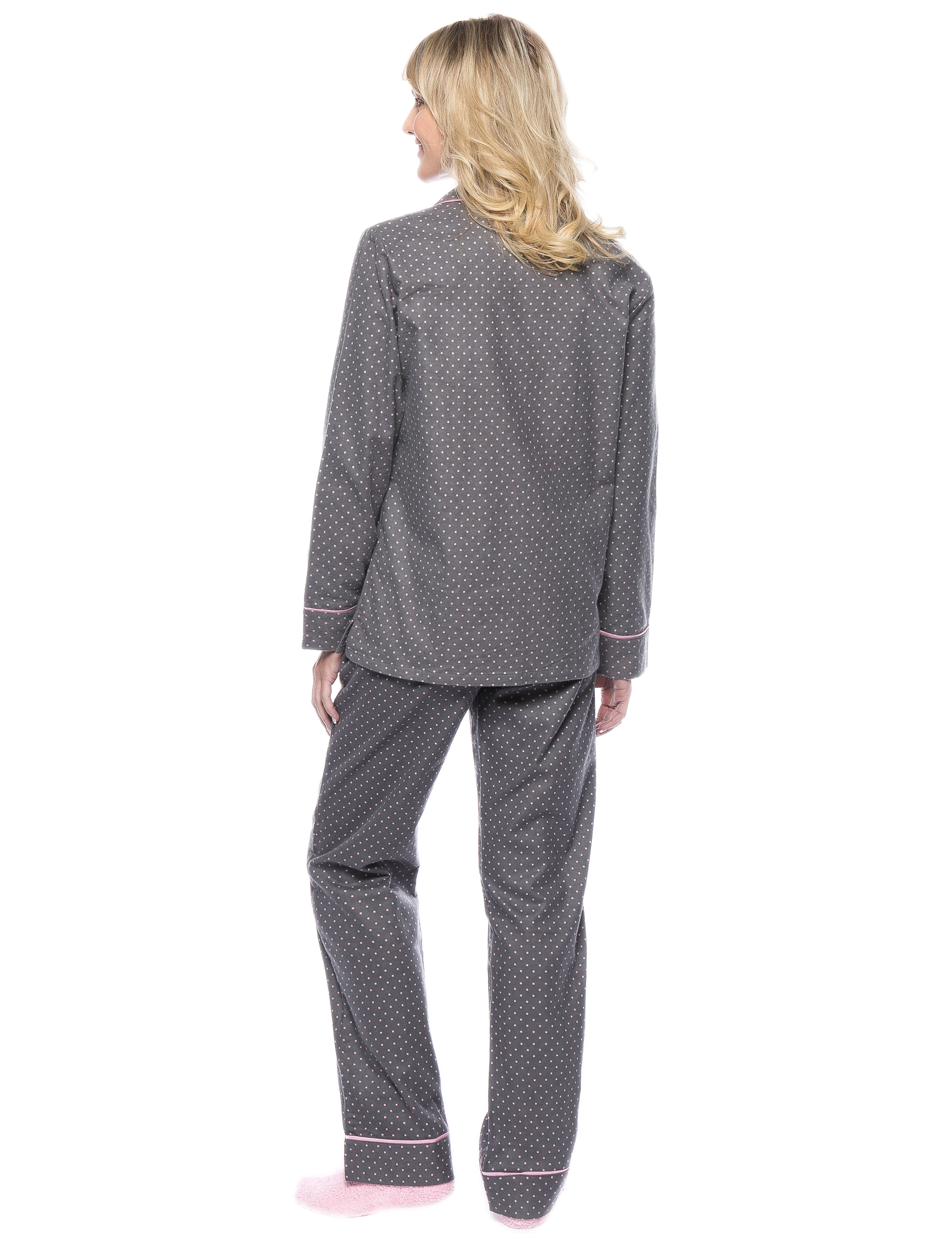 Pindots Charcoal-Pink