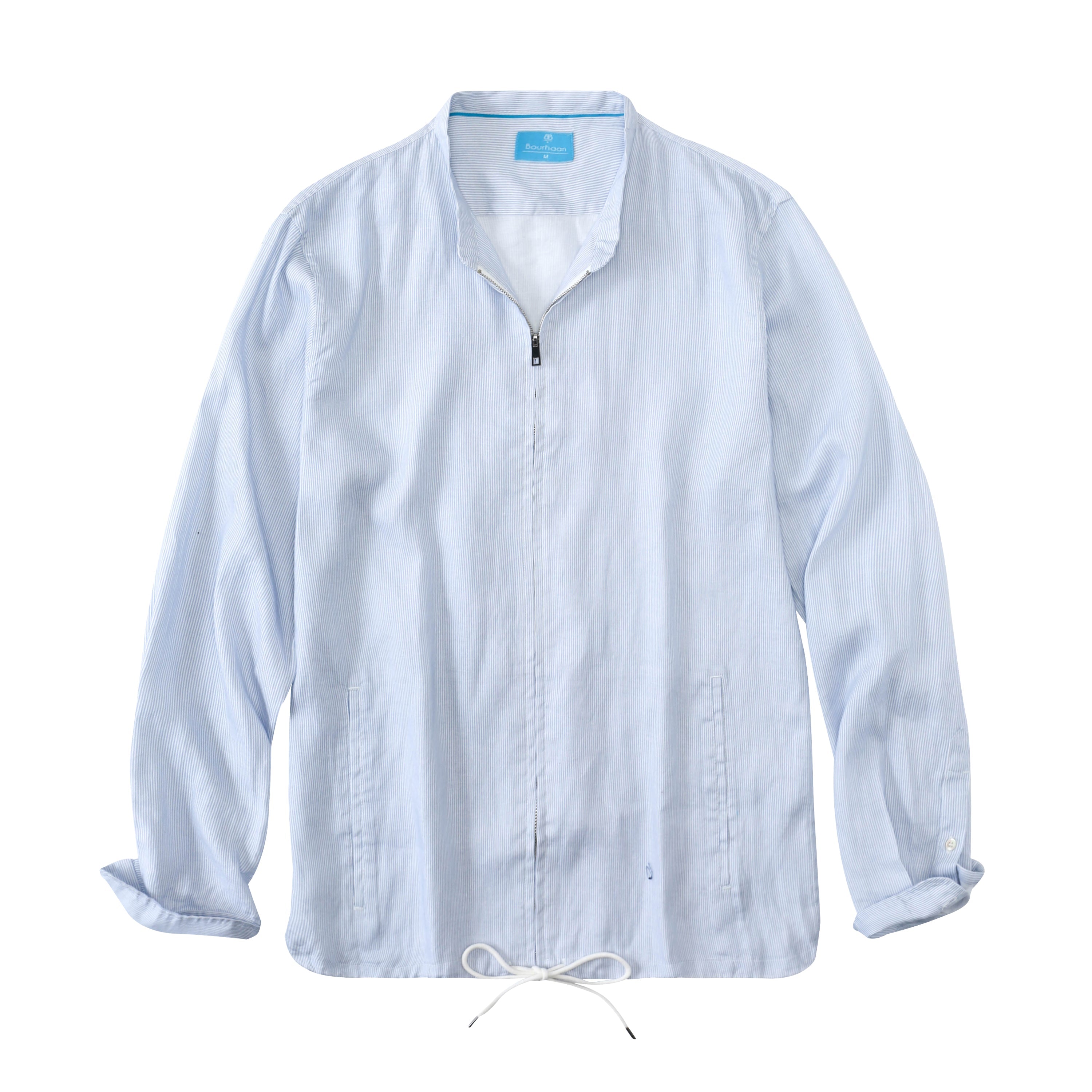 Men's 100% Linen Casual Zip Up Jacket