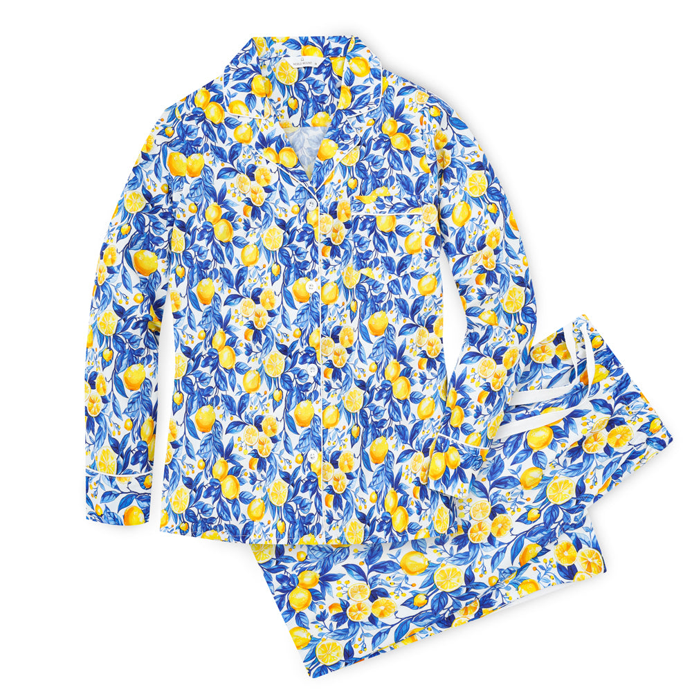 Womens 100% Cotton Pajama Set with Pockets