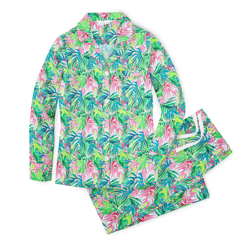 Womens 100% Cotton Pajama Set with Pockets