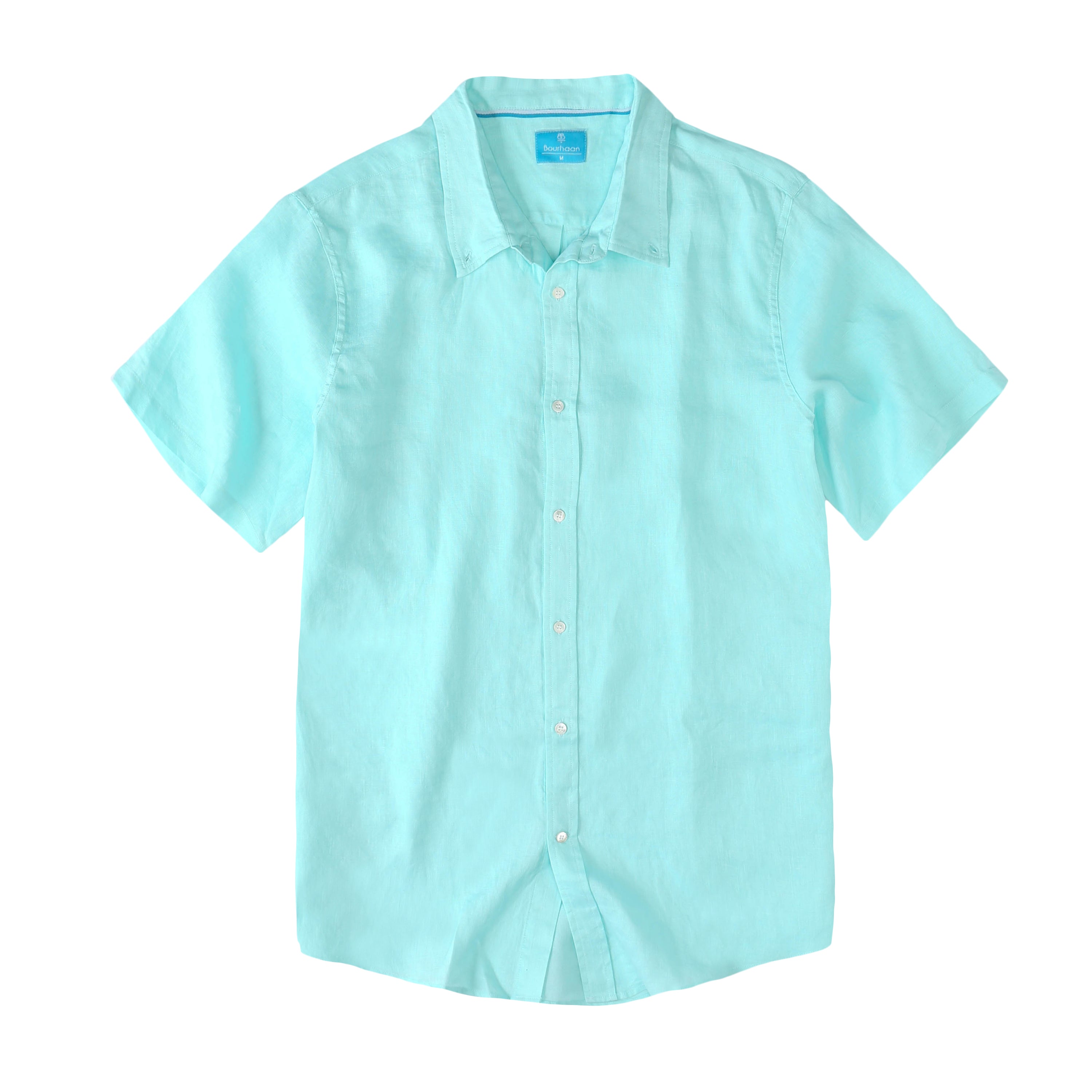 Men's Regular Fit Short Sleeve 100% Linen Shirt