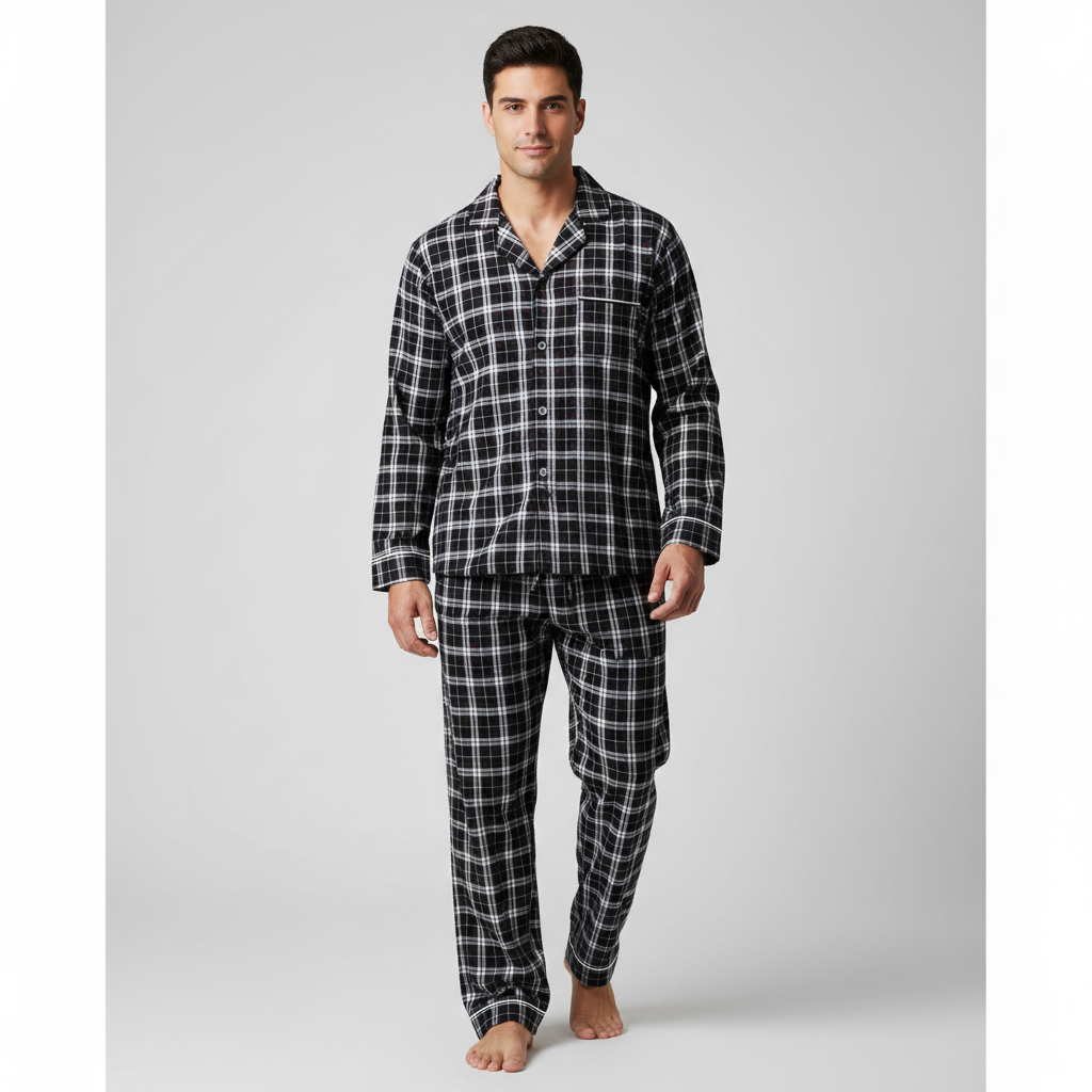 Plaid Burgundy White Black