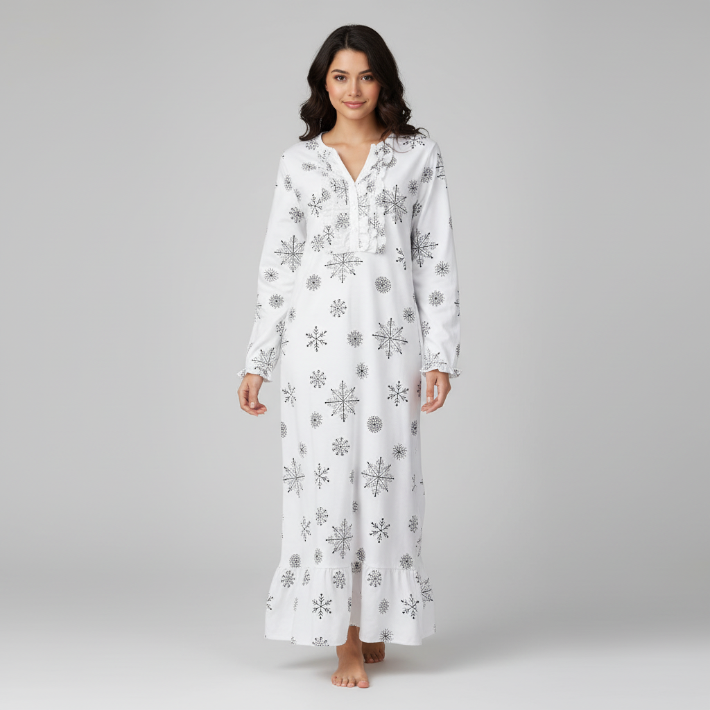 Snowflakes Black-White