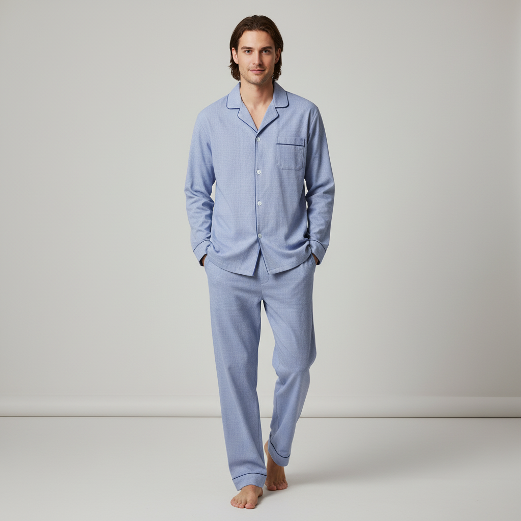 Houndstooth Blue White