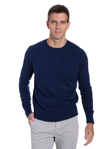 Zainuno Moizni Men's 100% Cashmere Crew Neck Pullover Sweater