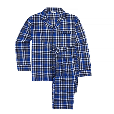 Mens 100% Cotton Flannel Pajama Set