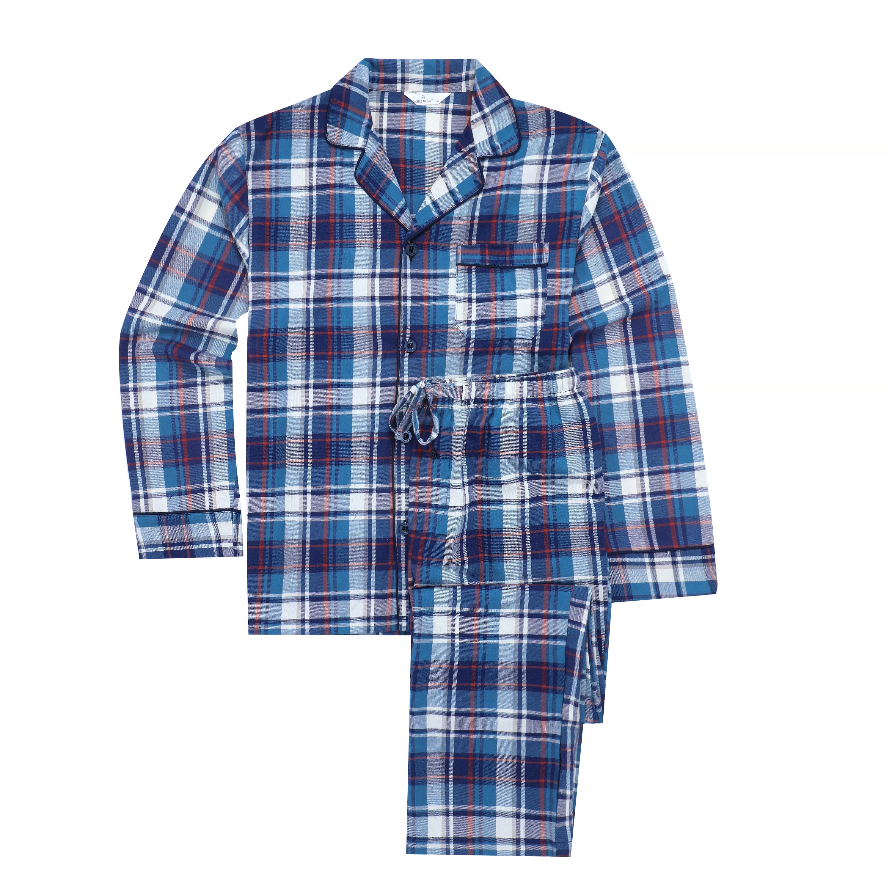 Mens 100% Cotton Flannel Pajama Set