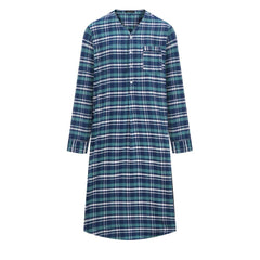 Mens Nightshirt - 100% Cotton Flannel Mens Nightshirts for Sleeping