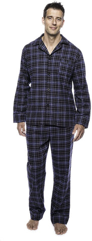 Mens 100% Cotton Flannel Pajama Set