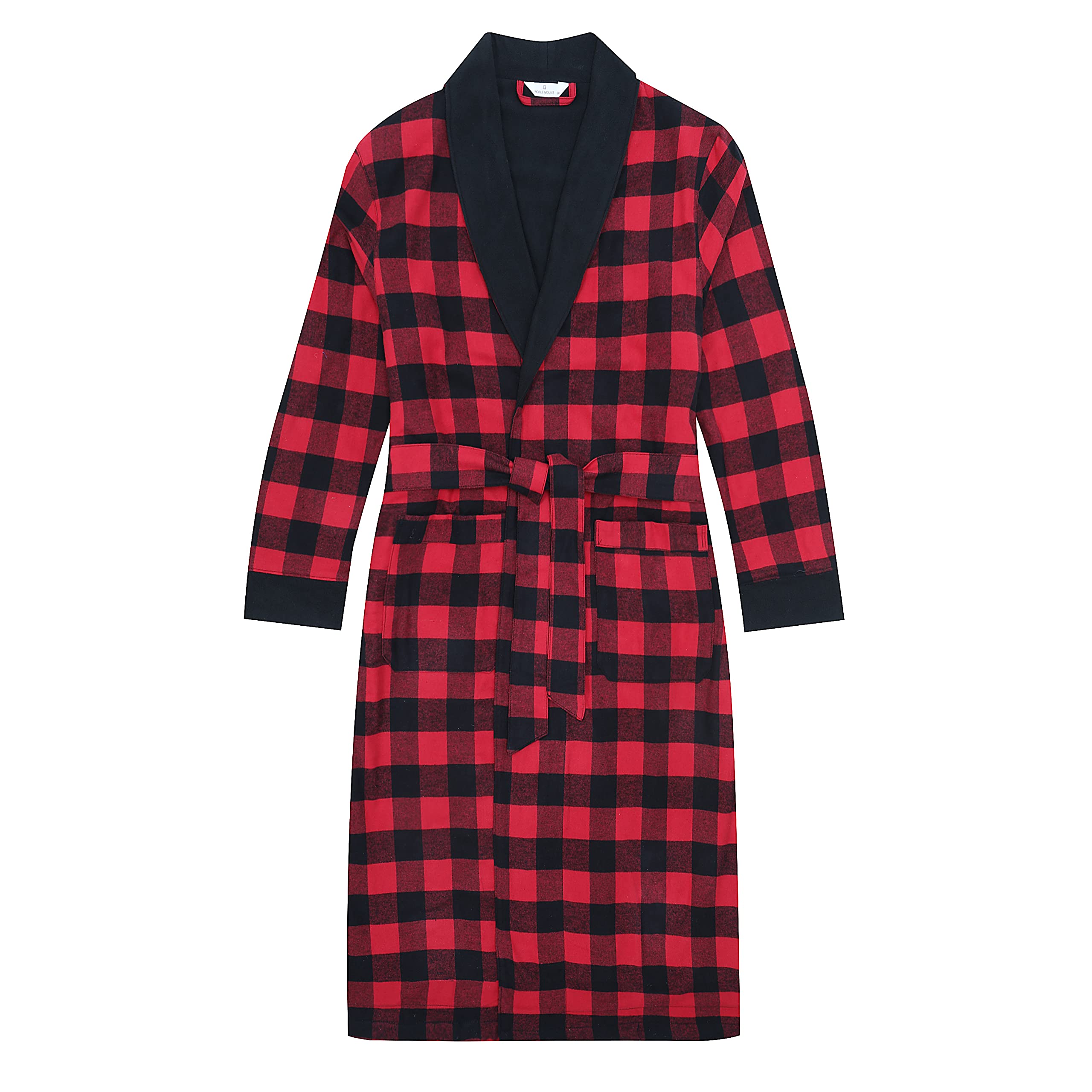 Men's Premium 100% Cotton Flannel Fleece Lined Robe