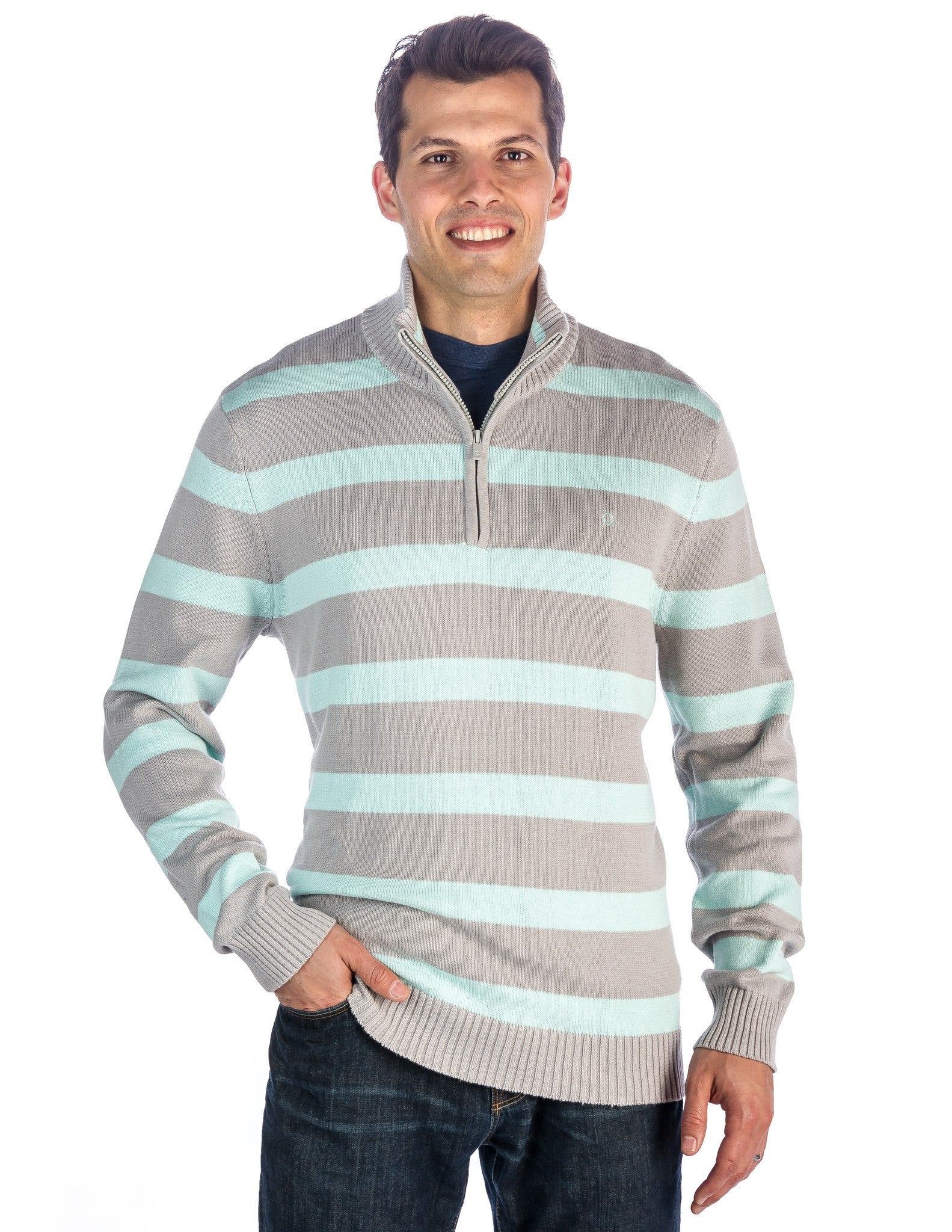 Stripes Gray-Aqua