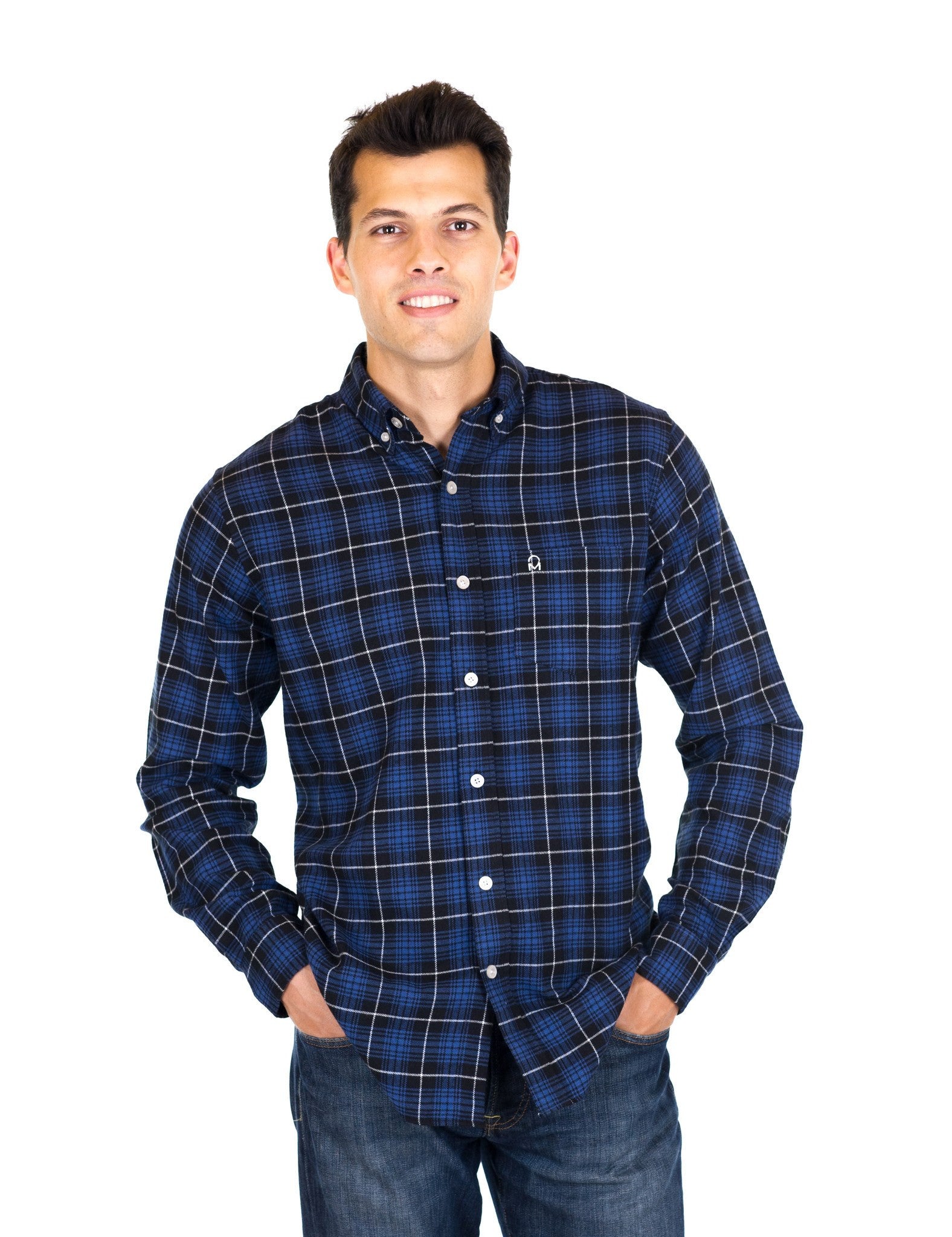 Black/Navy Plaid