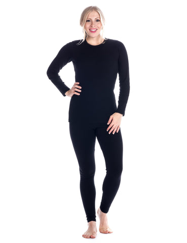 Women's Extreme Cold Waffle Knit Thermal Top and Bottom Set