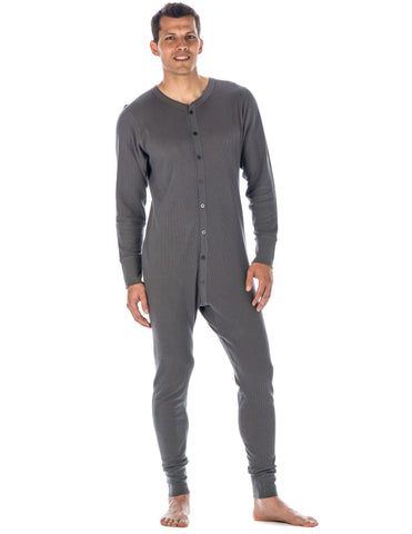 Men's Waffle Knit Thermal Union Suit