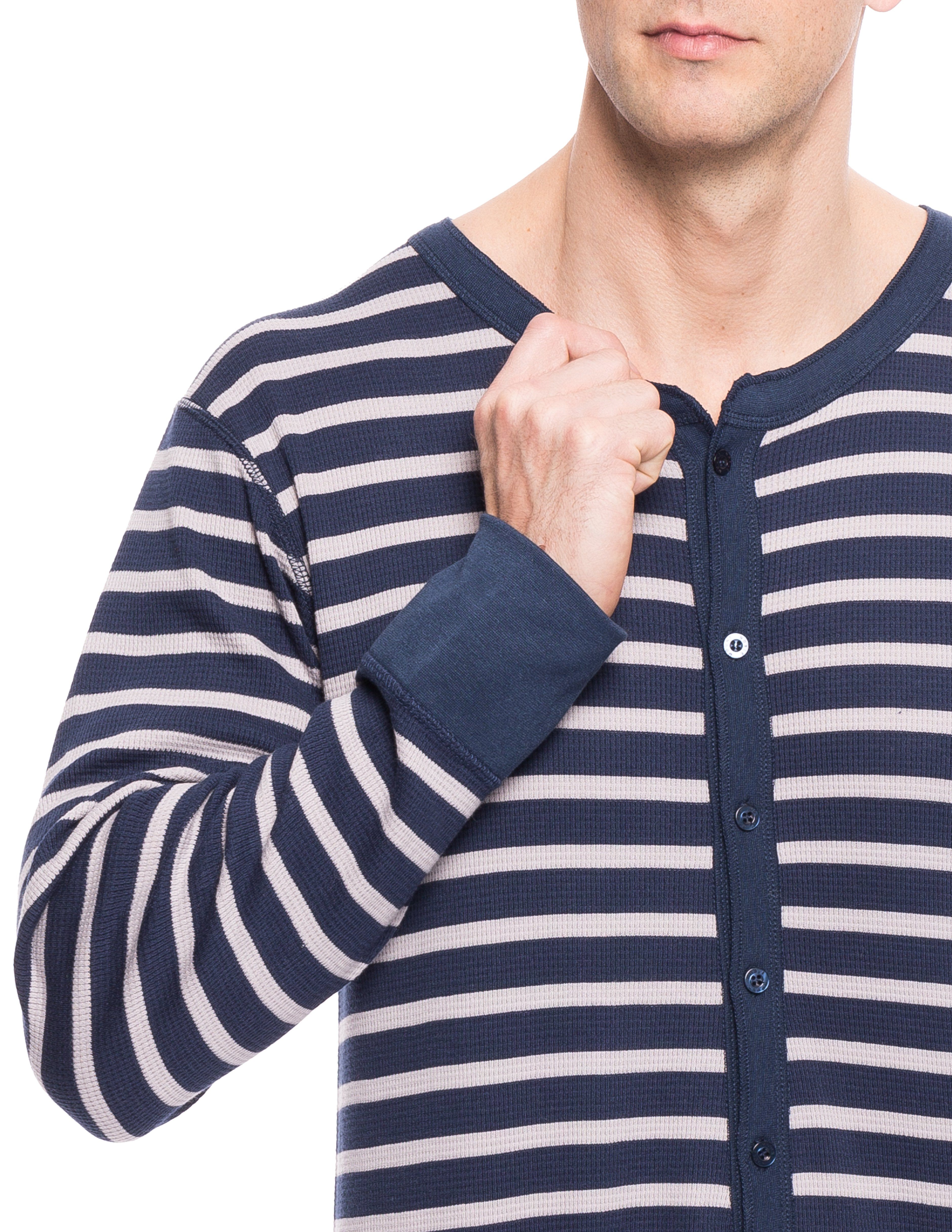 Stripes Navy/Heather Grey