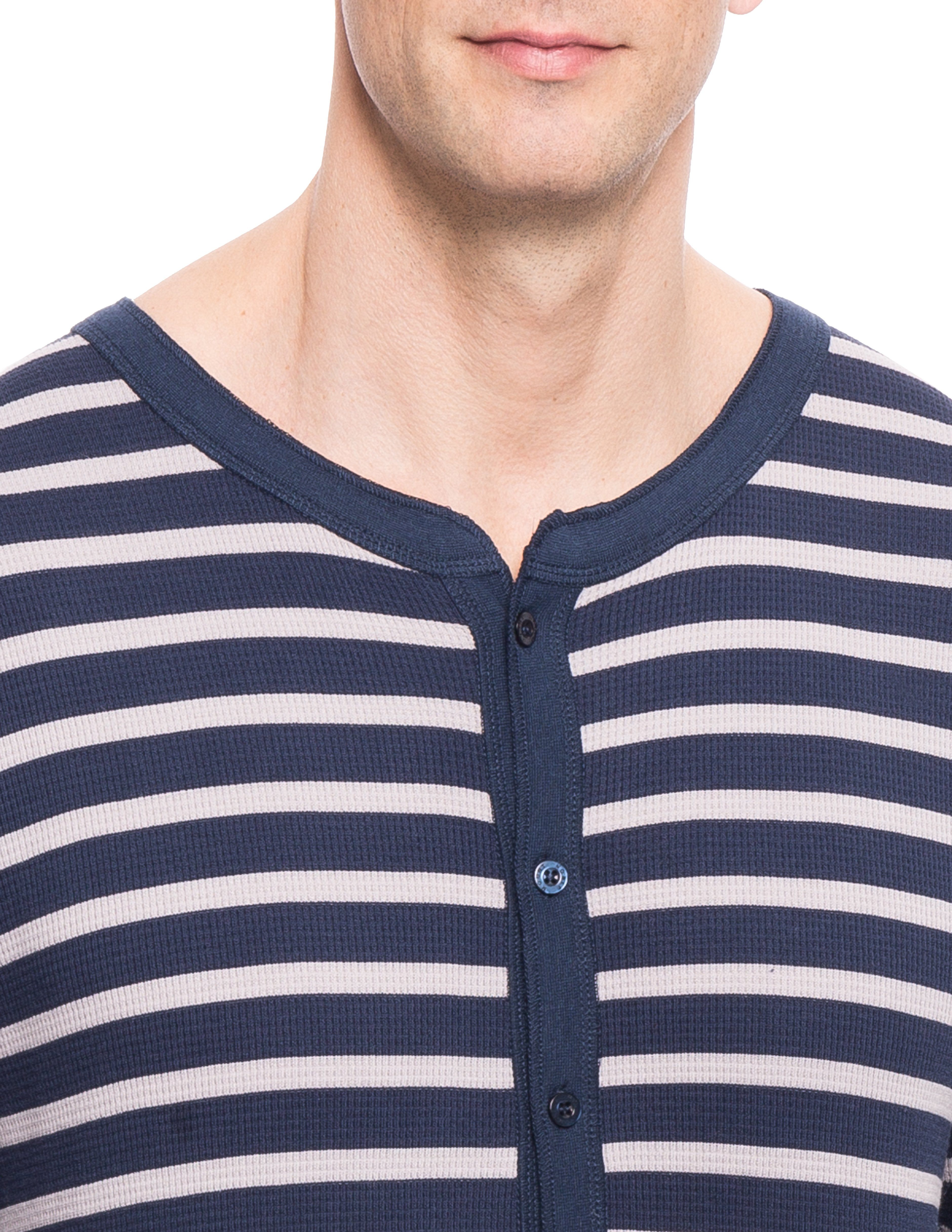 Stripes Navy/Heather Grey