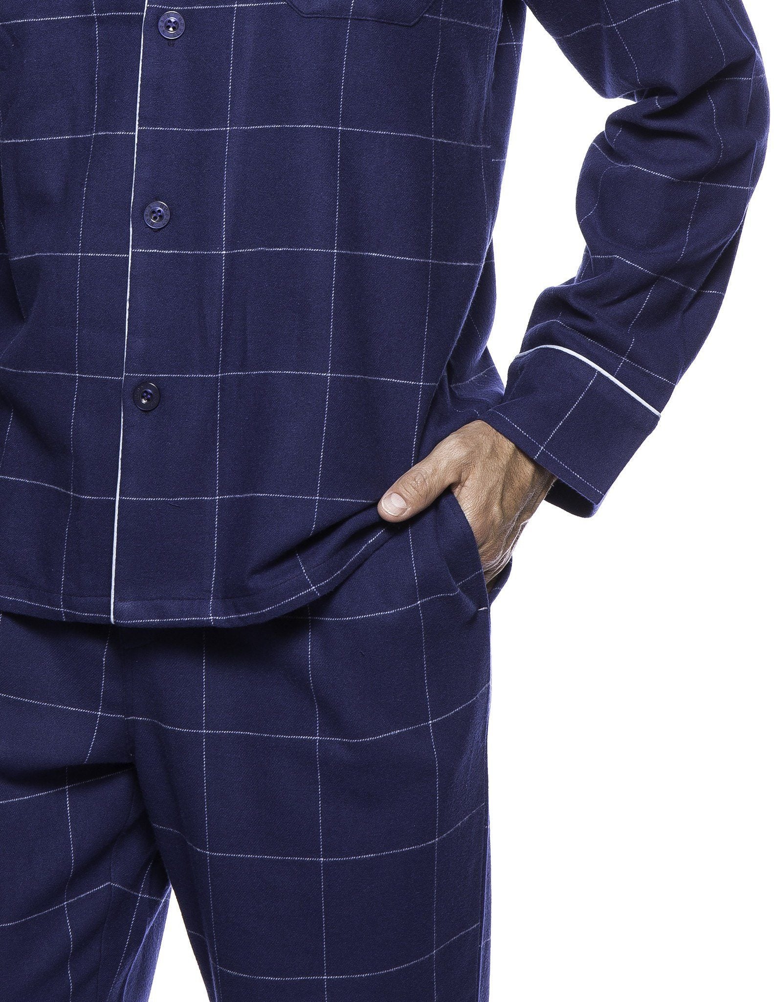 Windowpane Checks Dark Blue