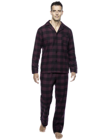 Men's Premium 100% Cotton Flannel Pajama Sleepwear Set