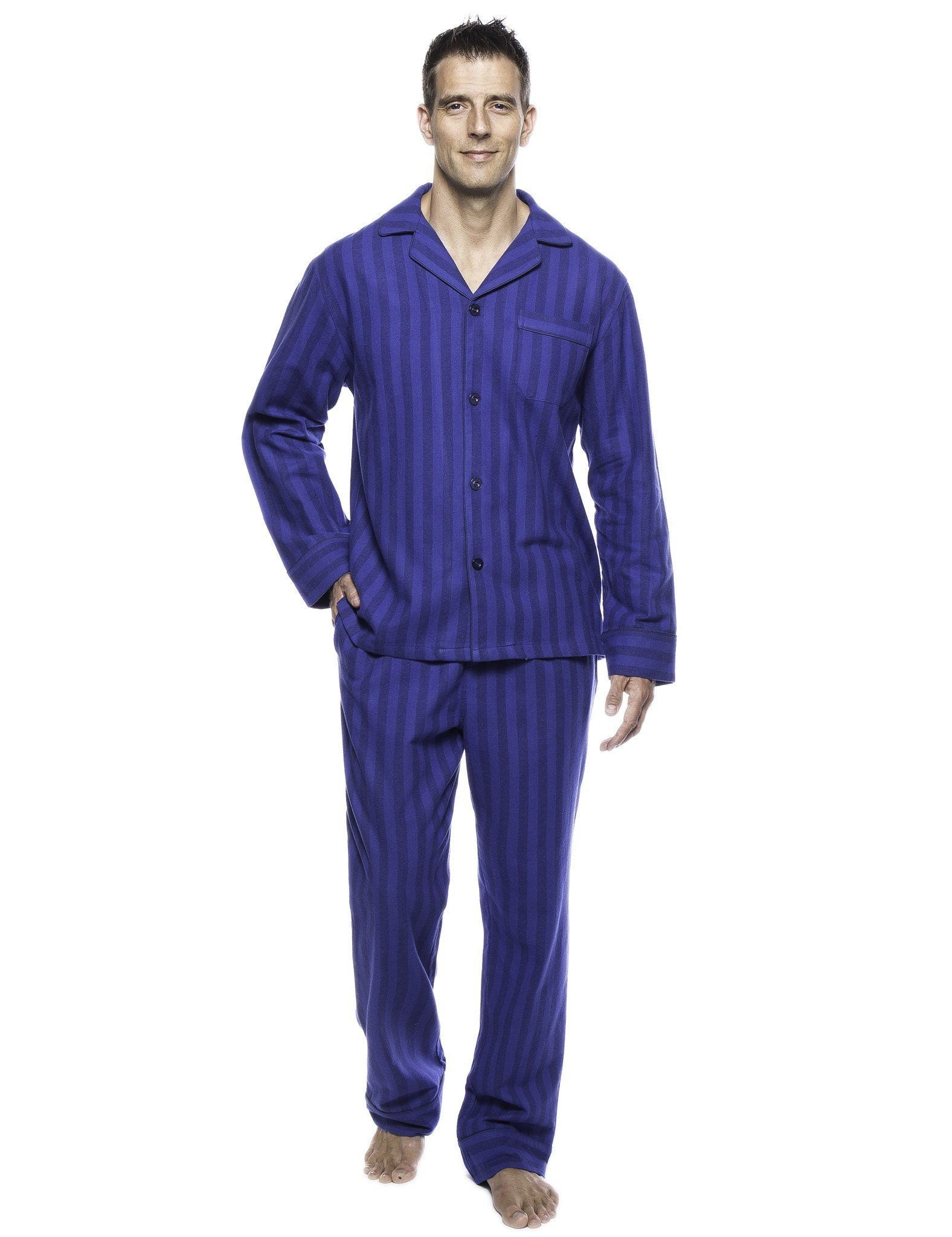 Men's Premium 100% Cotton Flannel Pajama Sleepwear Set