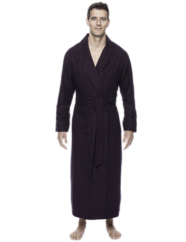 Men's Premium 100% Cotton Flannel Long Robe