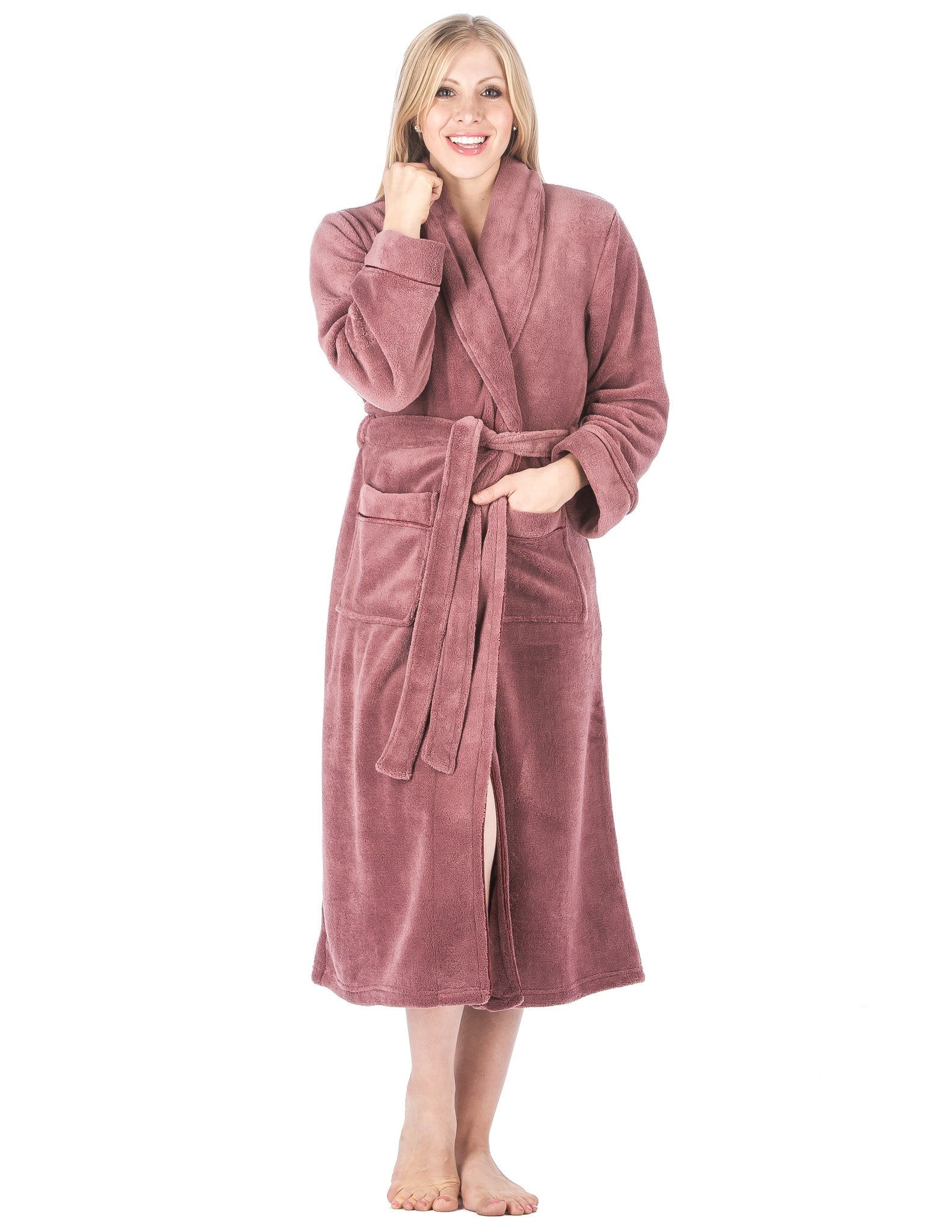 Women's Premium Coral Fleece Plush Spa/Bath Robe