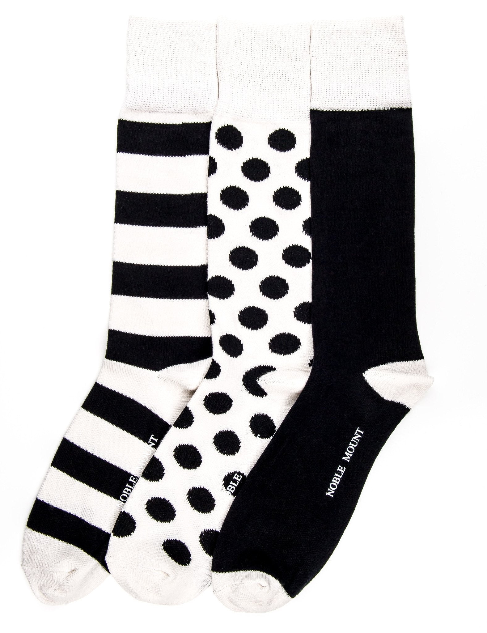 Men's Combed Cotton Dress Socks 3-Pack