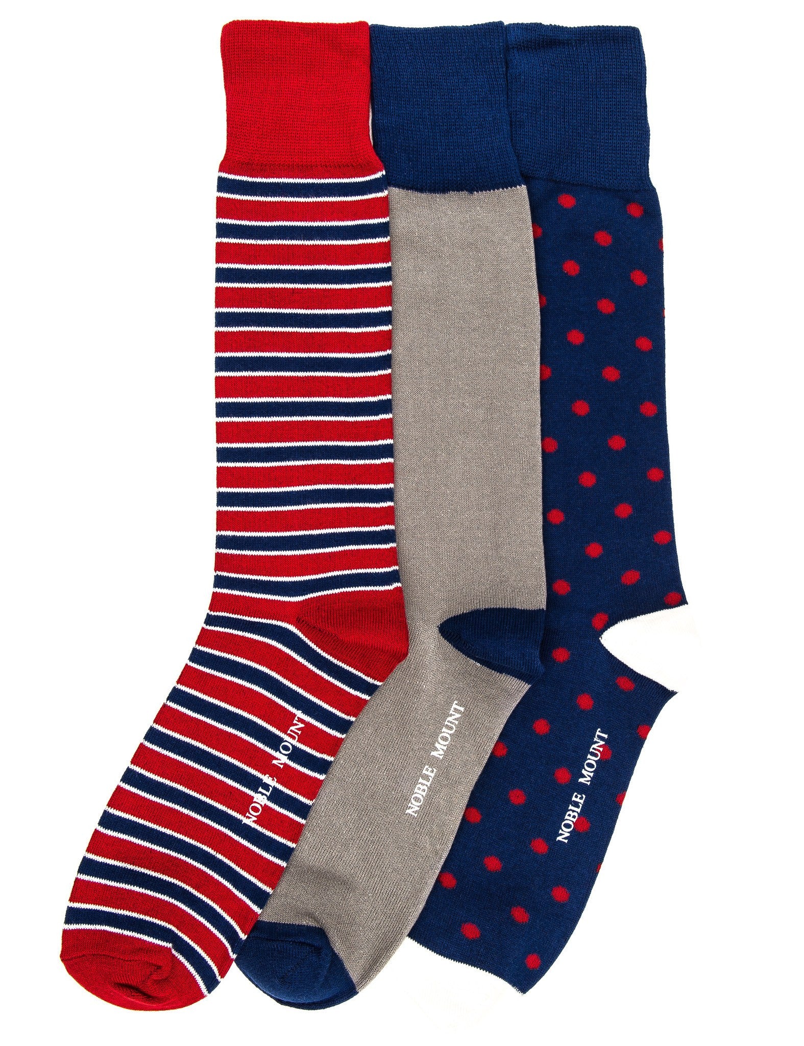 Men's Combed Cotton Dress Socks 3-Pack