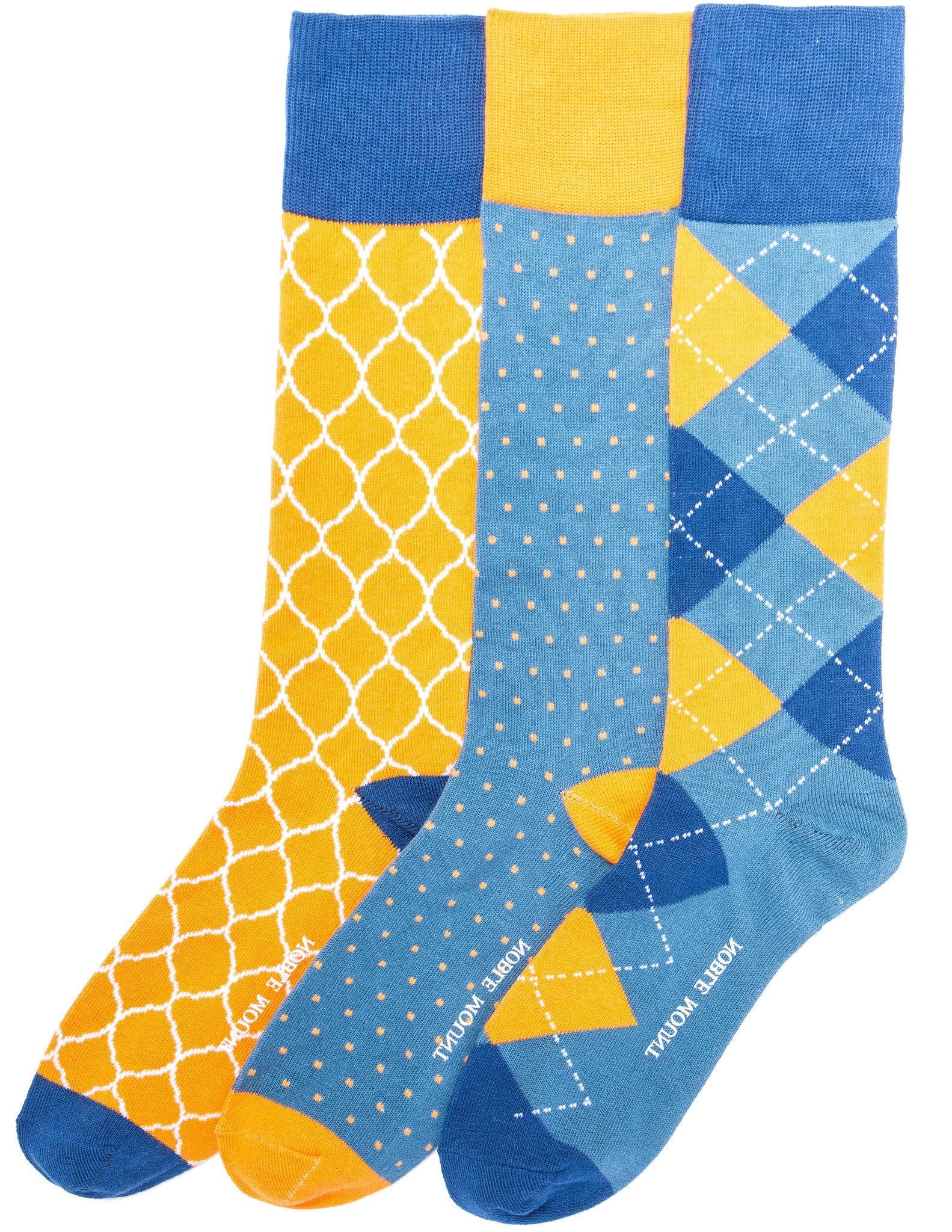 Men's Combed Cotton Dress Socks 3-Pack