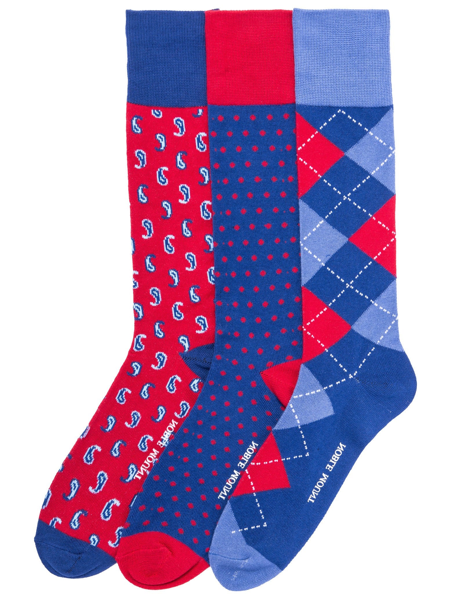 Men's Combed Cotton Dress Socks 3-Pack