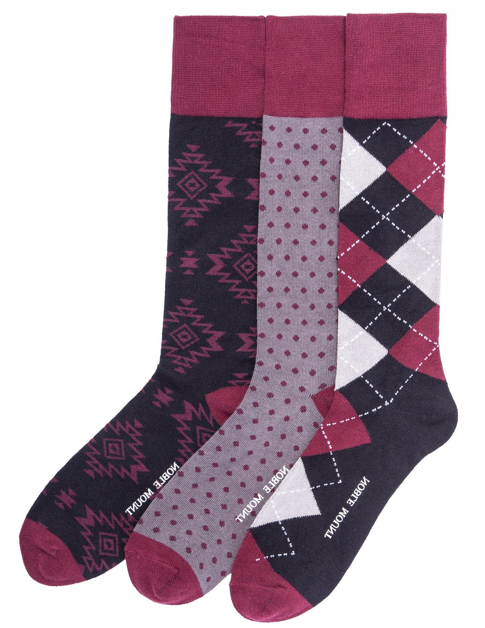 Men's Combed Cotton Dress Socks 3-Pack