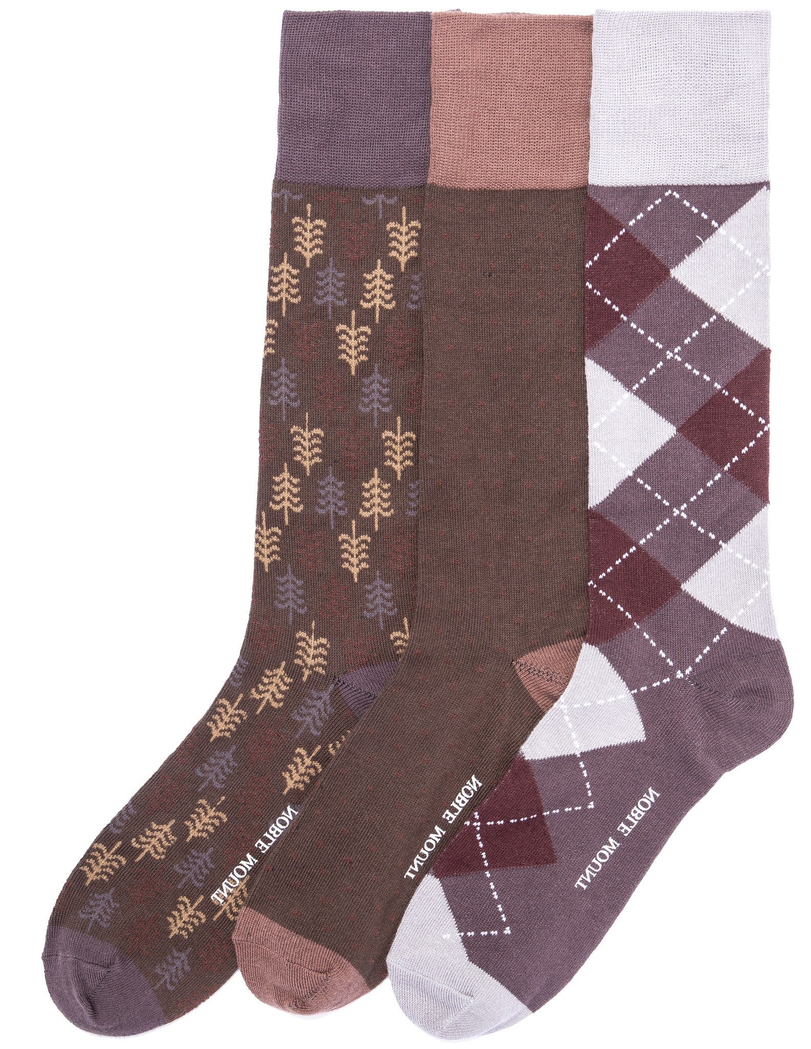 Men's Combed Cotton Dress Socks 3-Pack