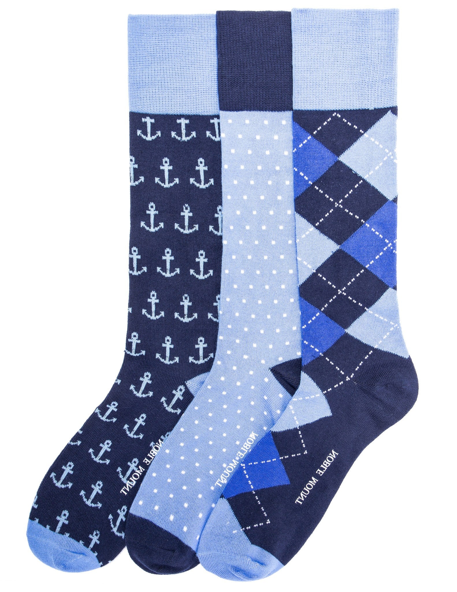 Men's Combed Cotton Dress Socks 3-Pack