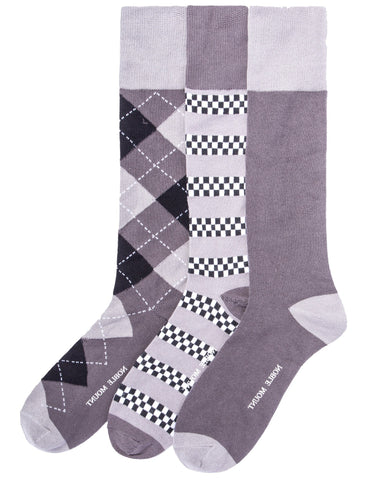 Men's Combed Cotton Dress Socks 3-Pack
