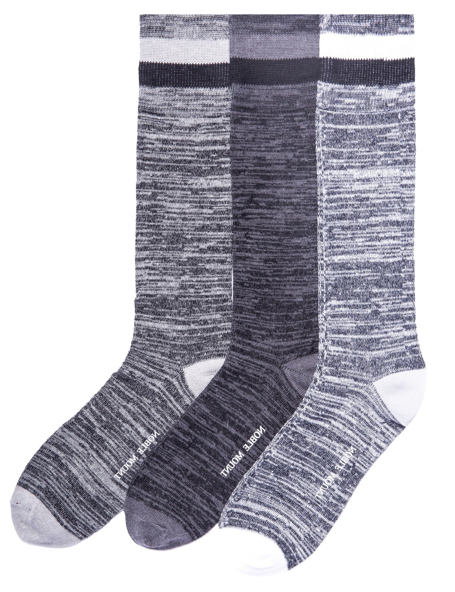 Men's 100% Acrylic Soft Marled Dress Socks 3-Pack