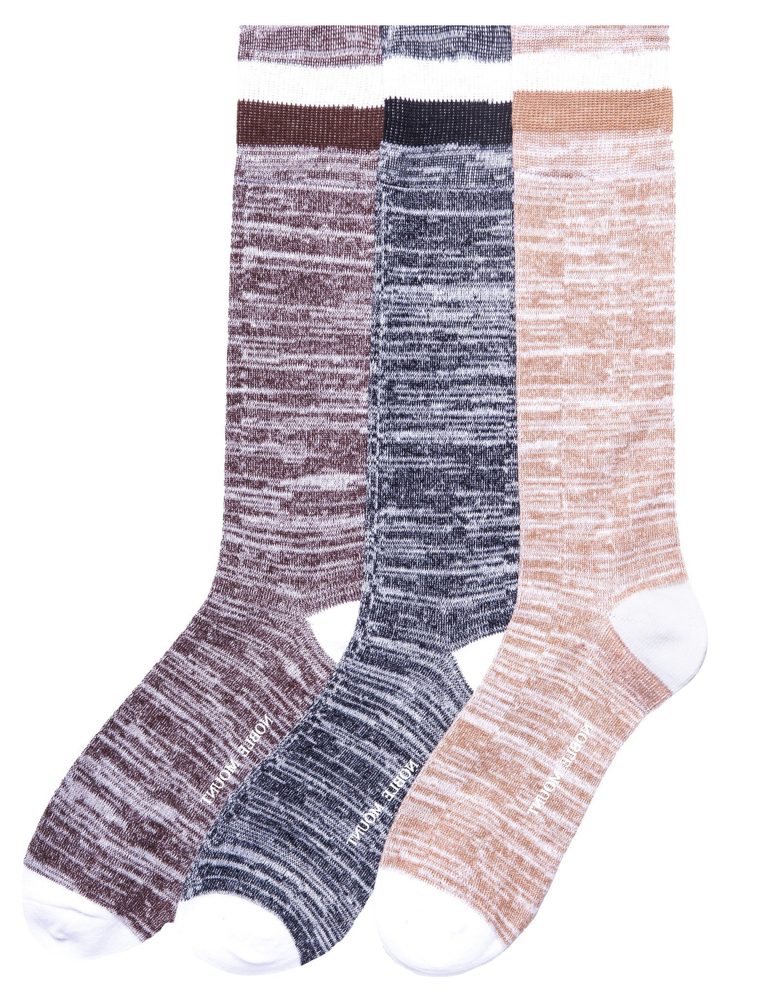 Men's 100% Acrylic Soft Marled Dress Socks 3-Pack