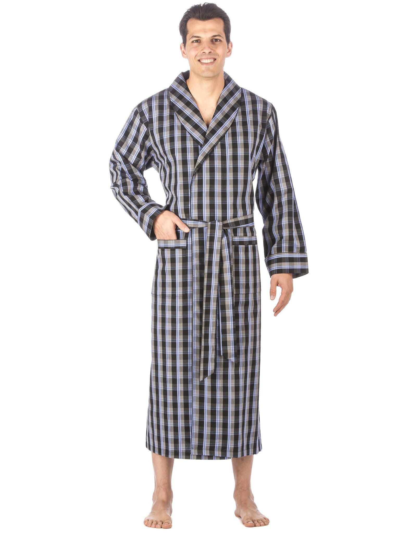 Men's Premium 100% Cotton Full-Length Robe